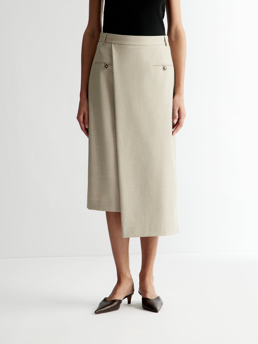 Asymmetric georgette skirt