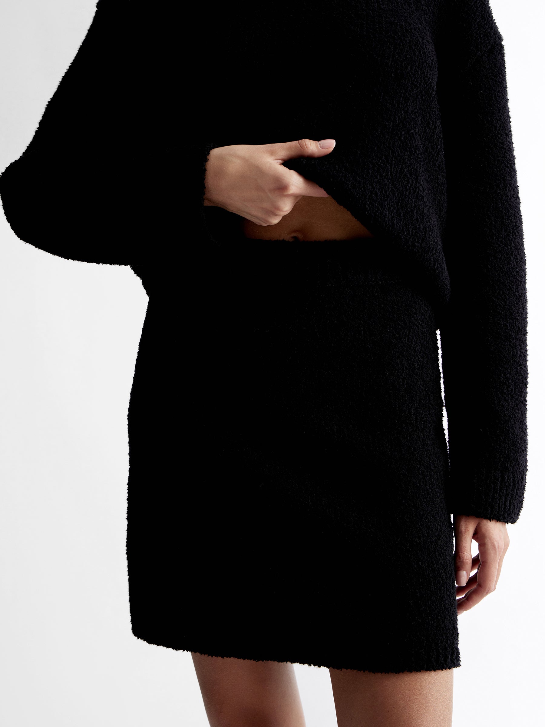 Bouclé knit skirt