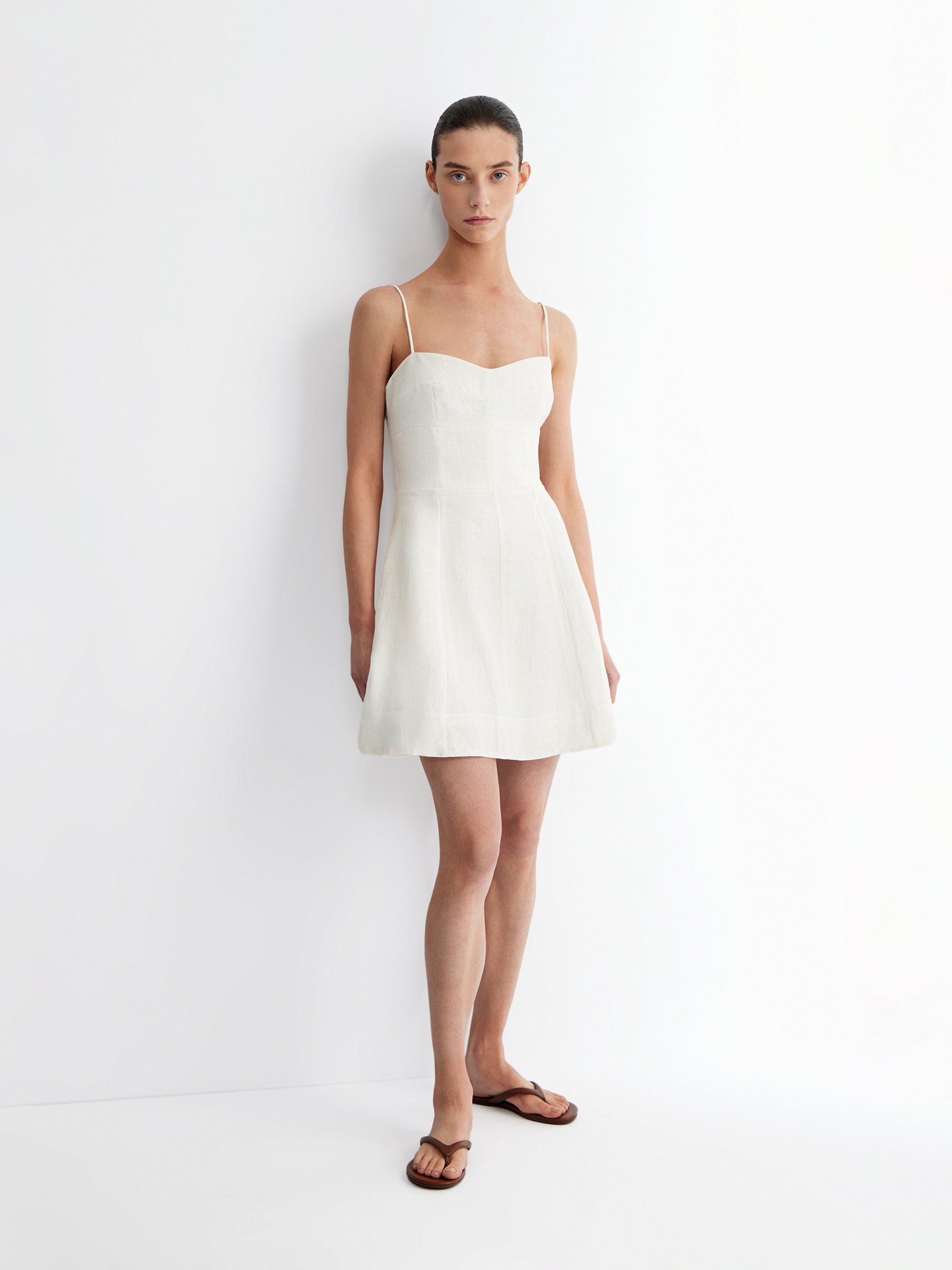 Linen mini dress