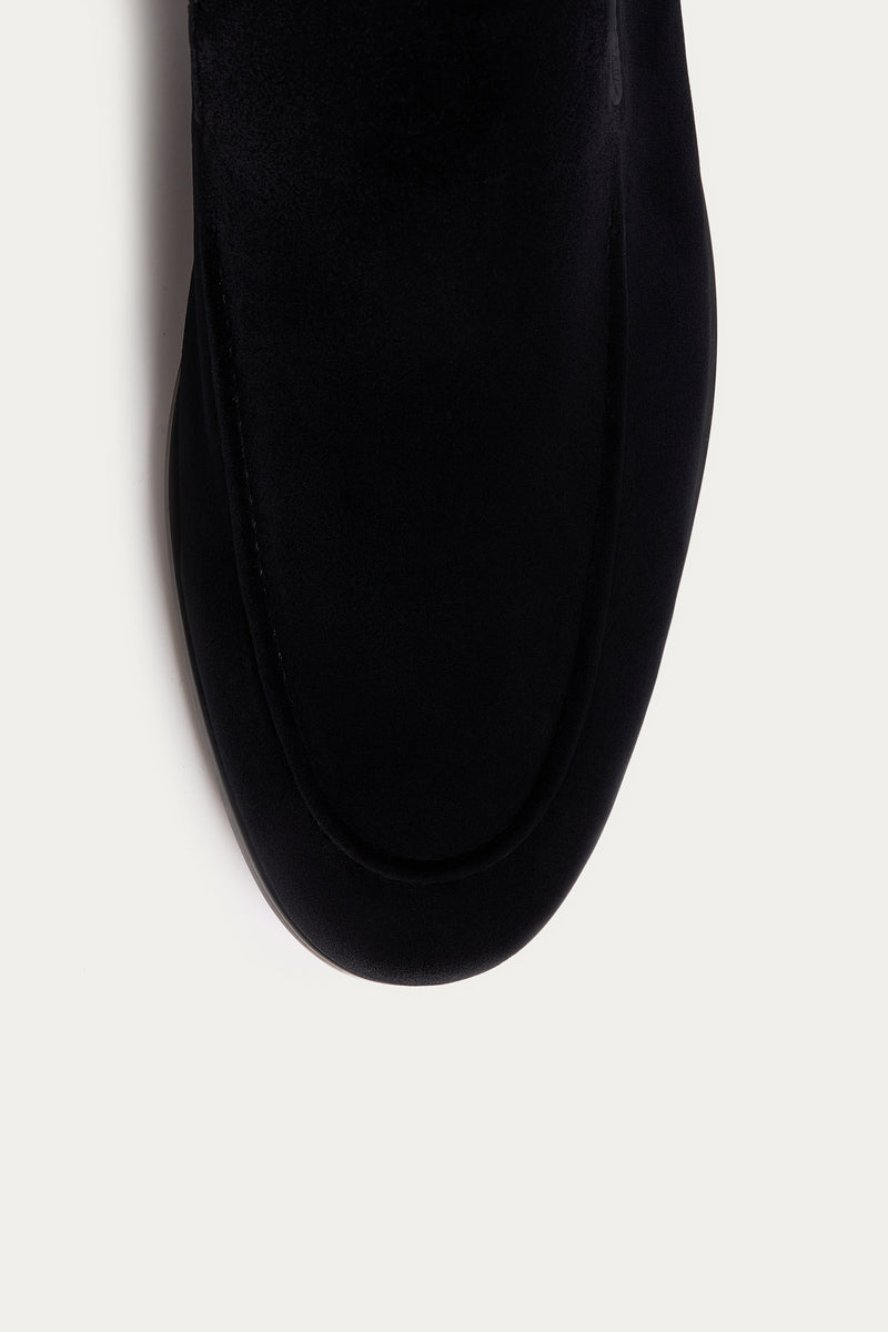 Velvet Diamante Strap Loafers