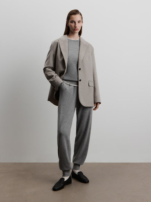 Wool-cashmere joggers