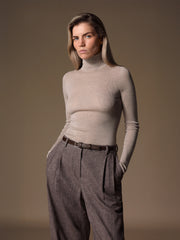 Ribbed merino turtleneck