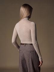 Ribbed merino turtleneck