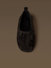Suede ballerina flats