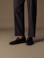 Eel skin loafers