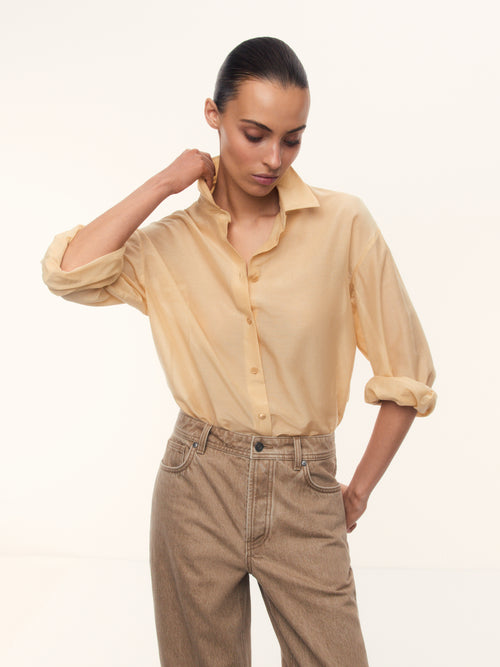 Kos cotton-silk shirt