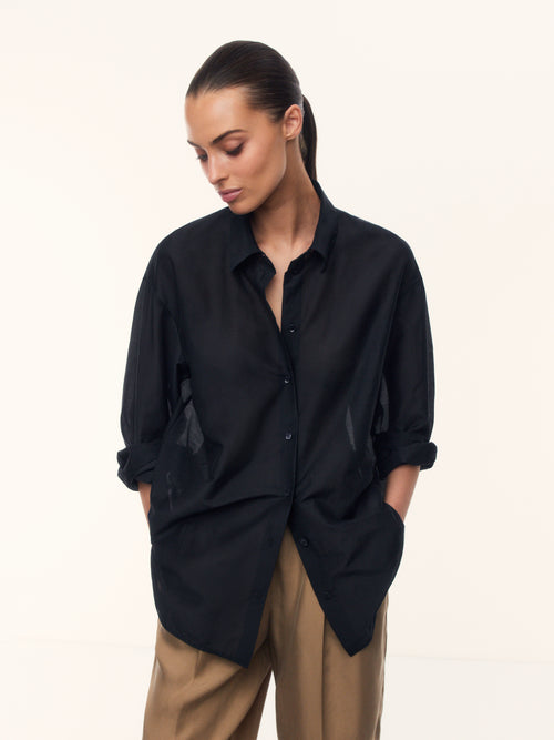 Kos cotton-silk shirt