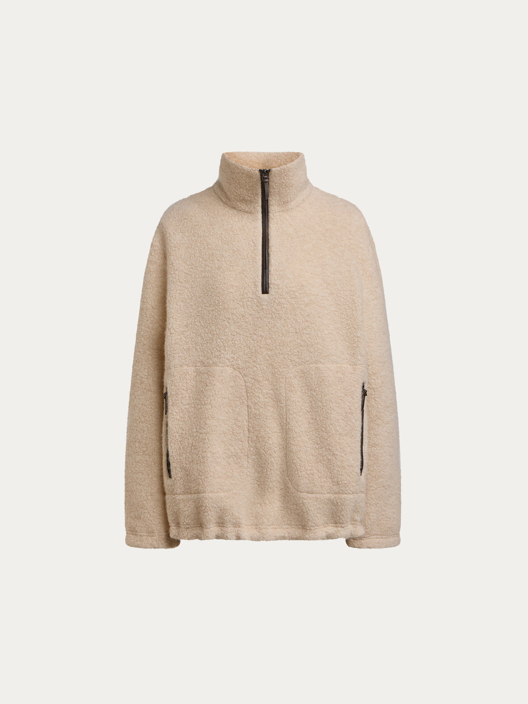 Sherpa half zip sweatshirt