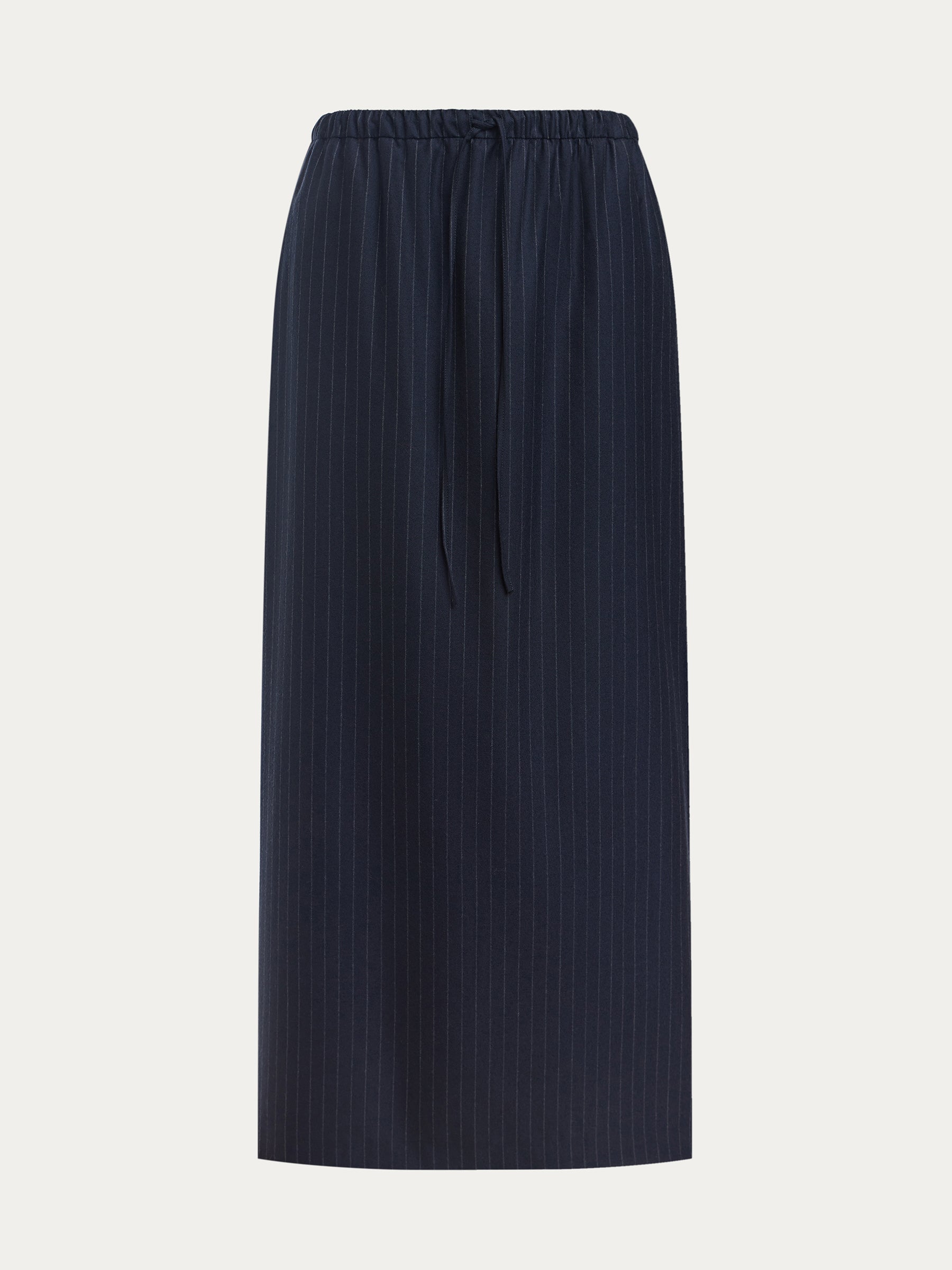 Pinstriped wool skirt