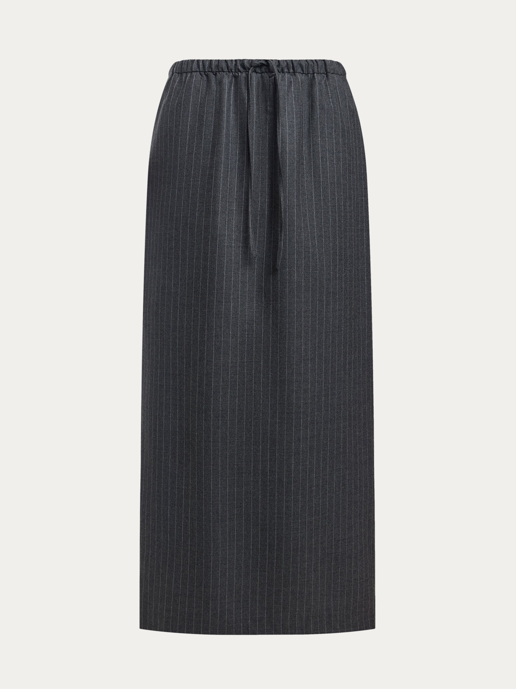 Pinstriped wool skirt