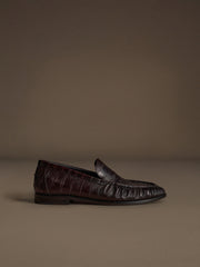 Eel skin loafers