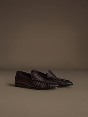 Eel skin loafers