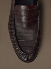 Eel skin loafers