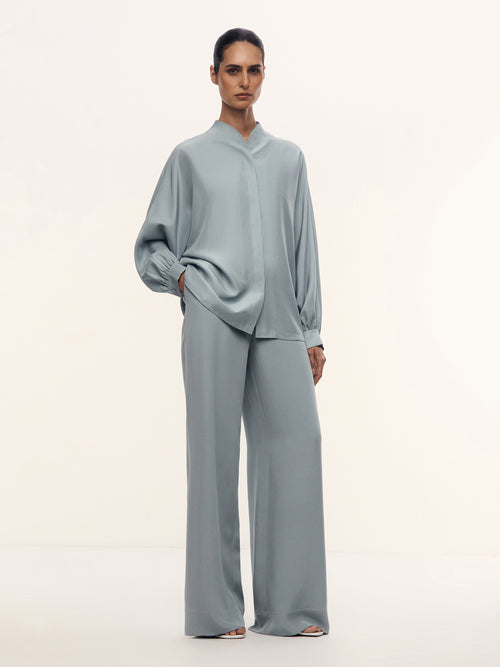 Alice Blue silk trousers