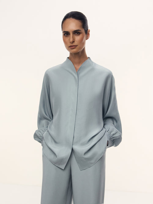 Alice Blue silk blouse