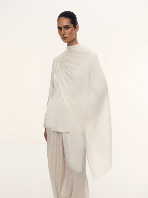 بلوزة أواسيس بنمط وشاح