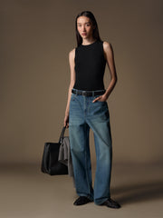 Viscose-wool tank top