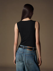 Viscose-wool tank top
