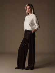 Wool-cashmere polo jumper