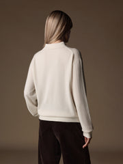 Wool-cashmere polo jumper