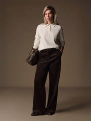 Wool-cashmere polo jumper