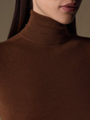Ribbed merino turtleneck