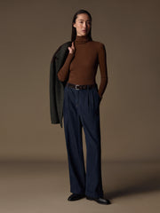 Ribbed merino turtleneck