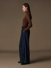 Ribbed merino turtleneck
