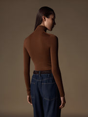 Ribbed merino turtleneck