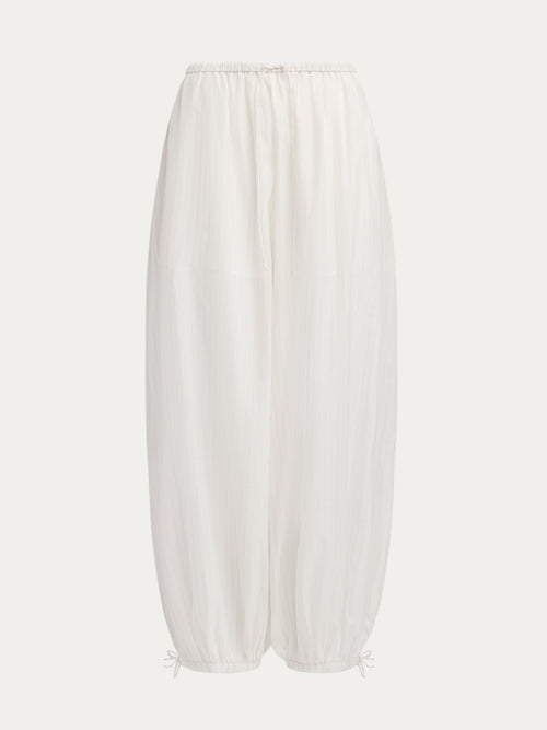 Cotton-silk trousers