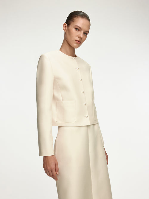 جاكيت صوفيا من الصوف والحرير