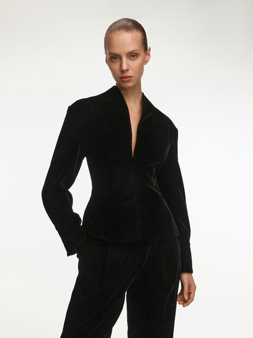 جاكيت إلسا مخملي