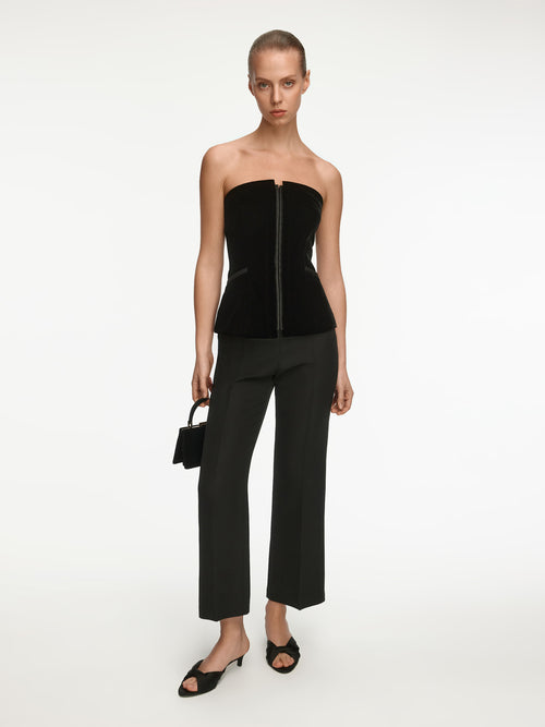 بنطال جابي من الصوف والحرير