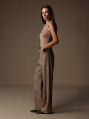 بلوزة كيم بدون أكمام من الحرير وقماش مودال
