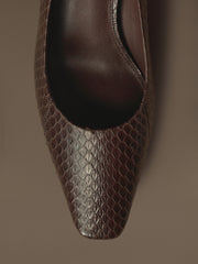 Belgravia snakeskin pumps