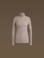 Ribbed merino turtleneck