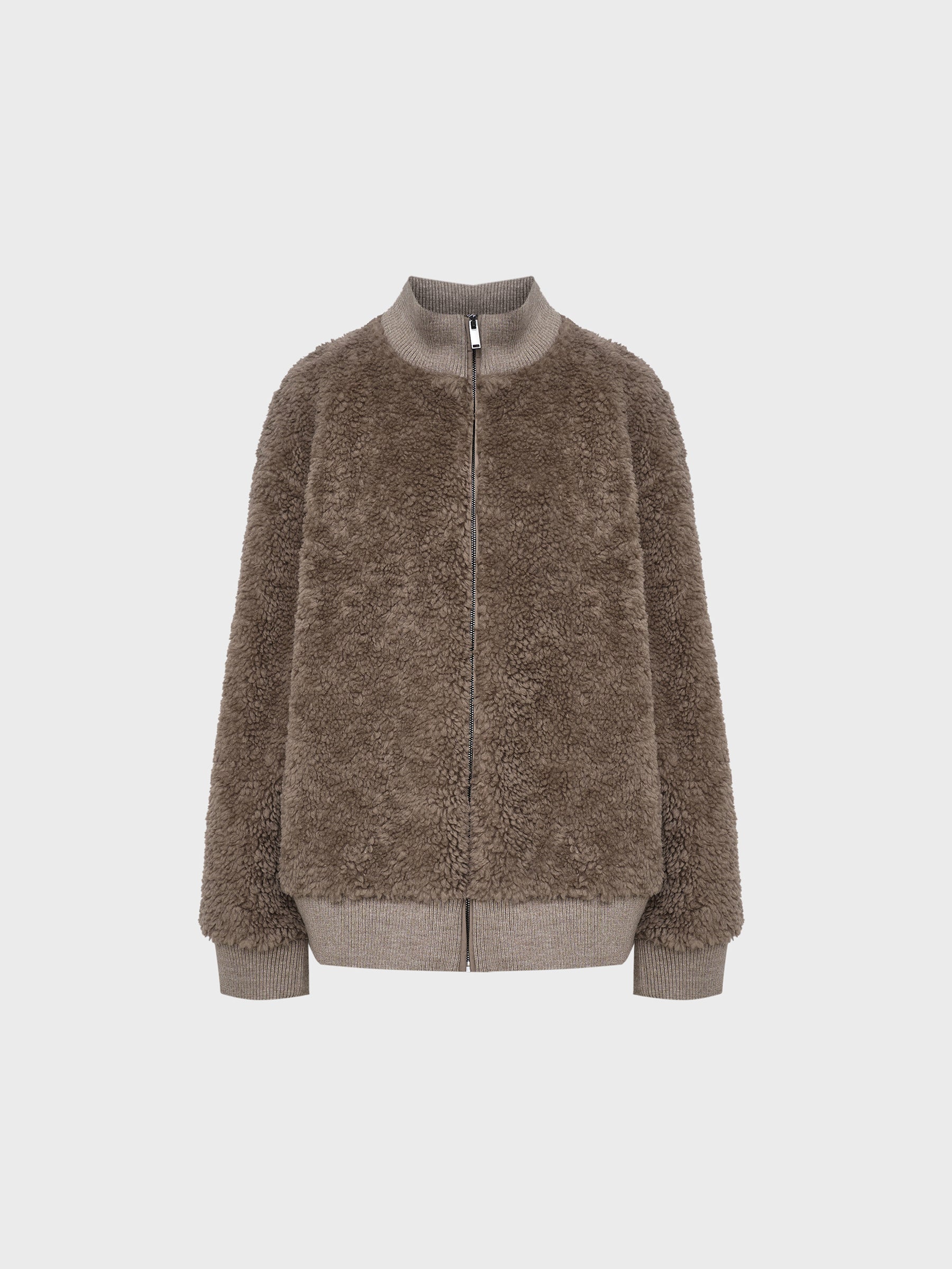 Wool-fleece bomber jacket