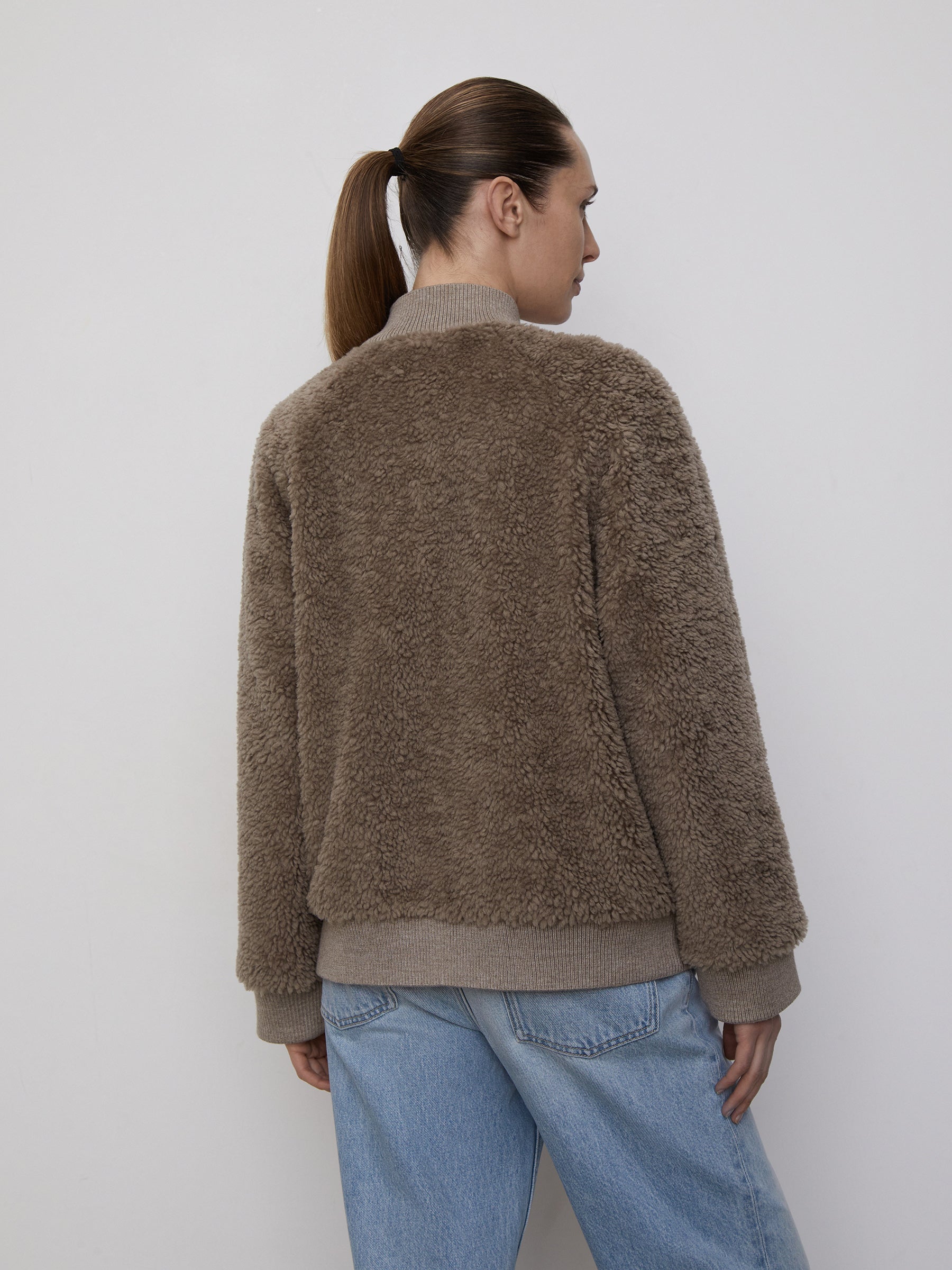 Wool-fleece bomber jacket