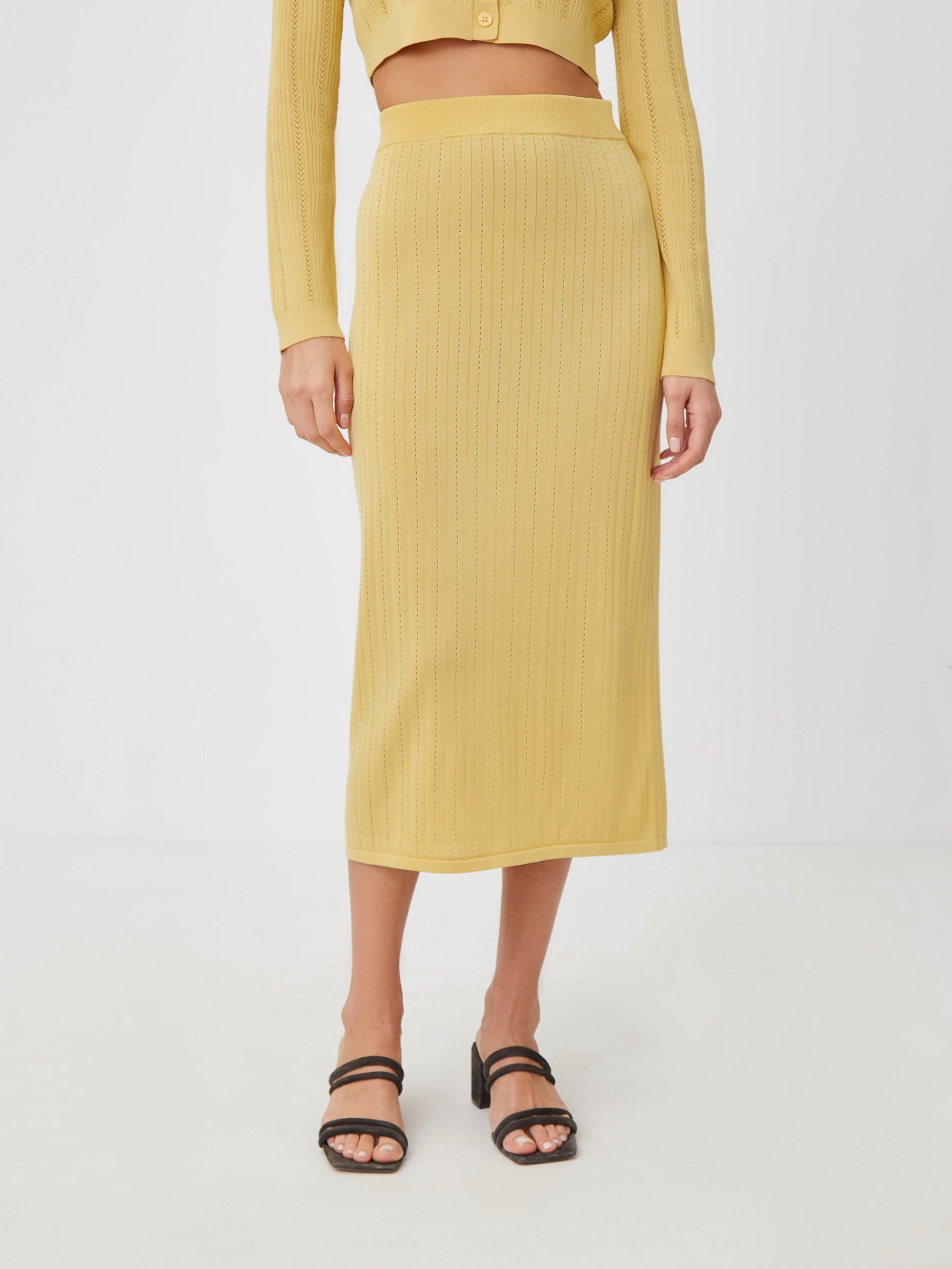 Open knit midi clearance skirt