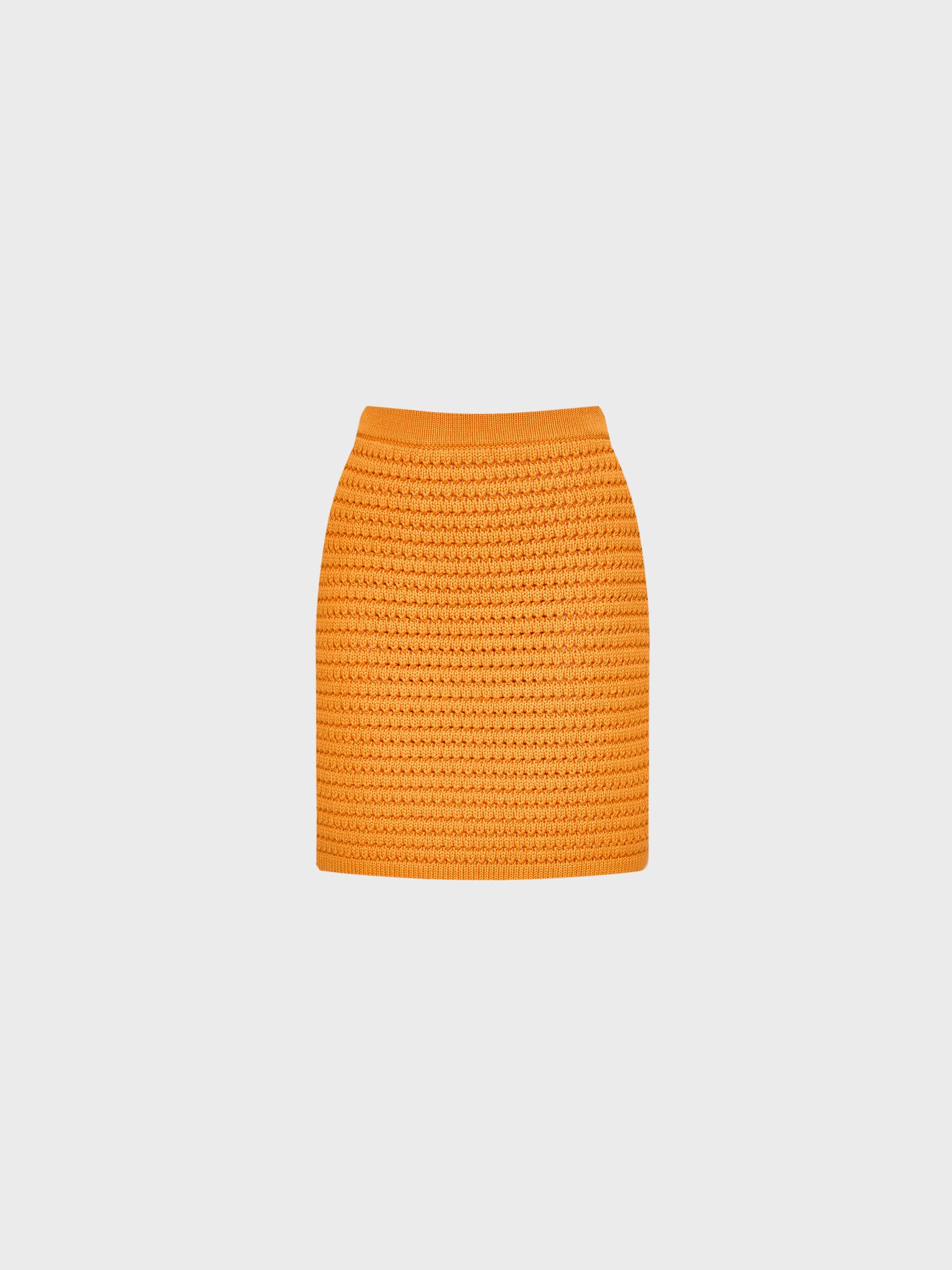 Cotton knit mini skirt
