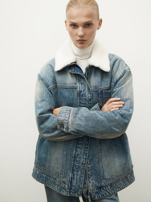 Sherpa denim jacket