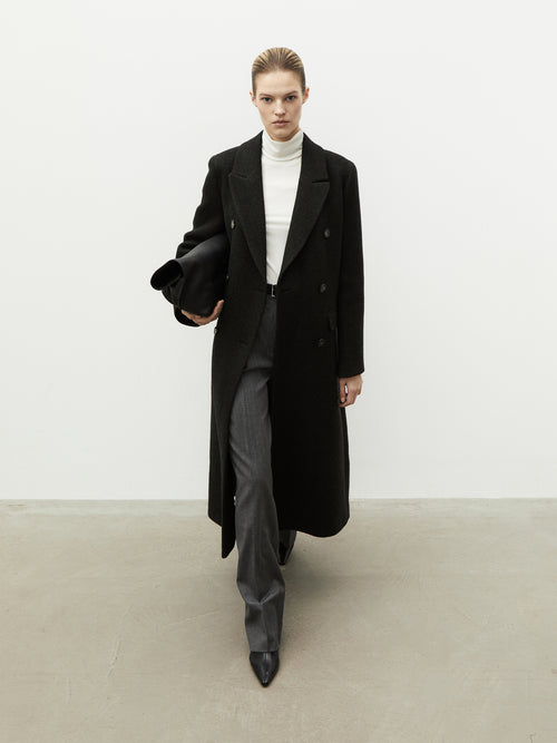 Herringbone wool coat