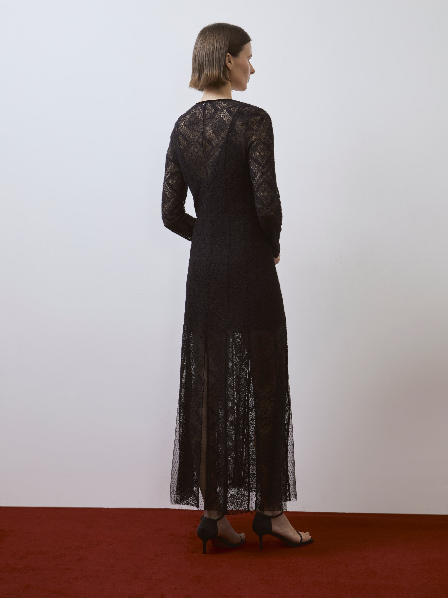 Panelled lace dress