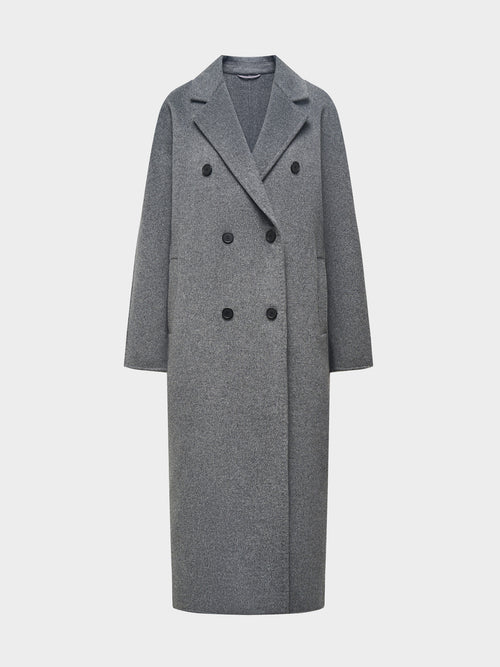 Wool-cashmere double-breasted coat