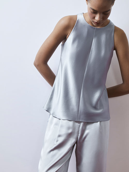 Satin halter top