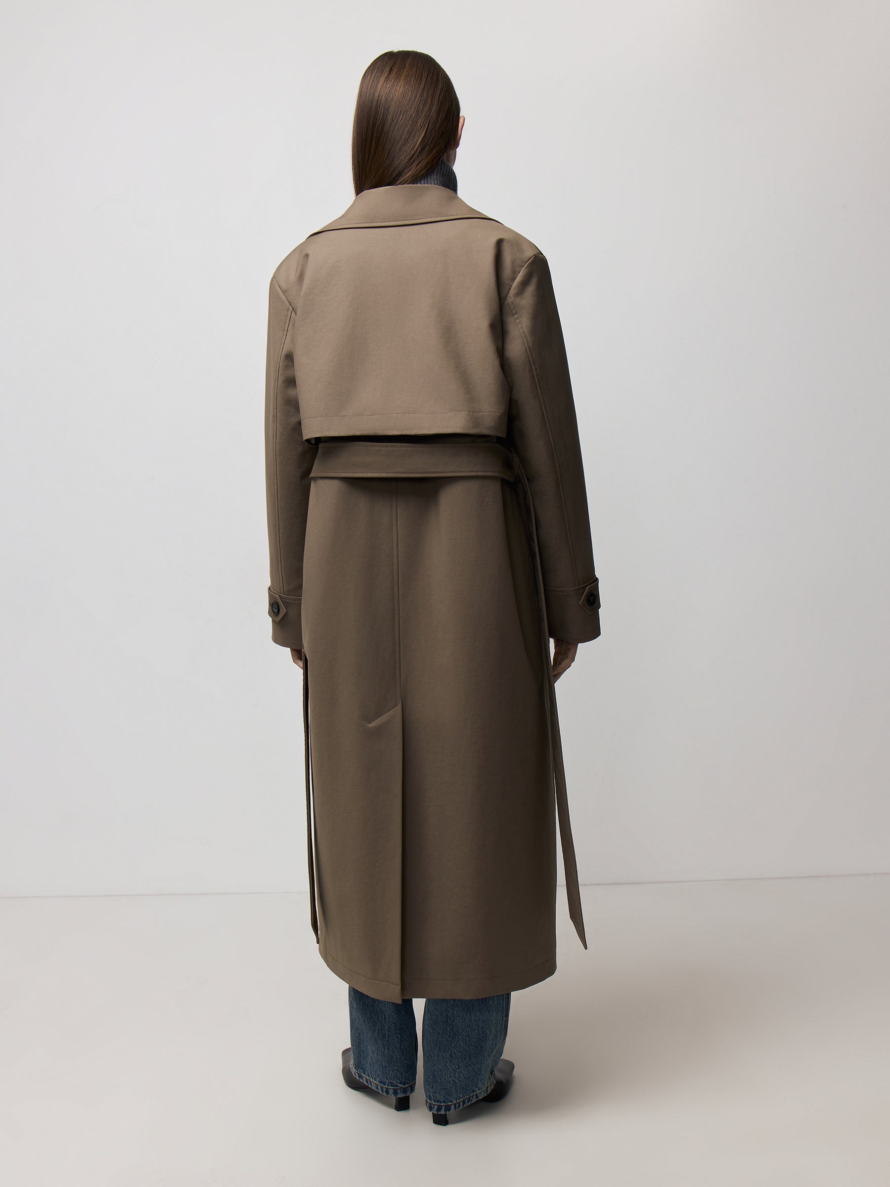 Padded trench coat