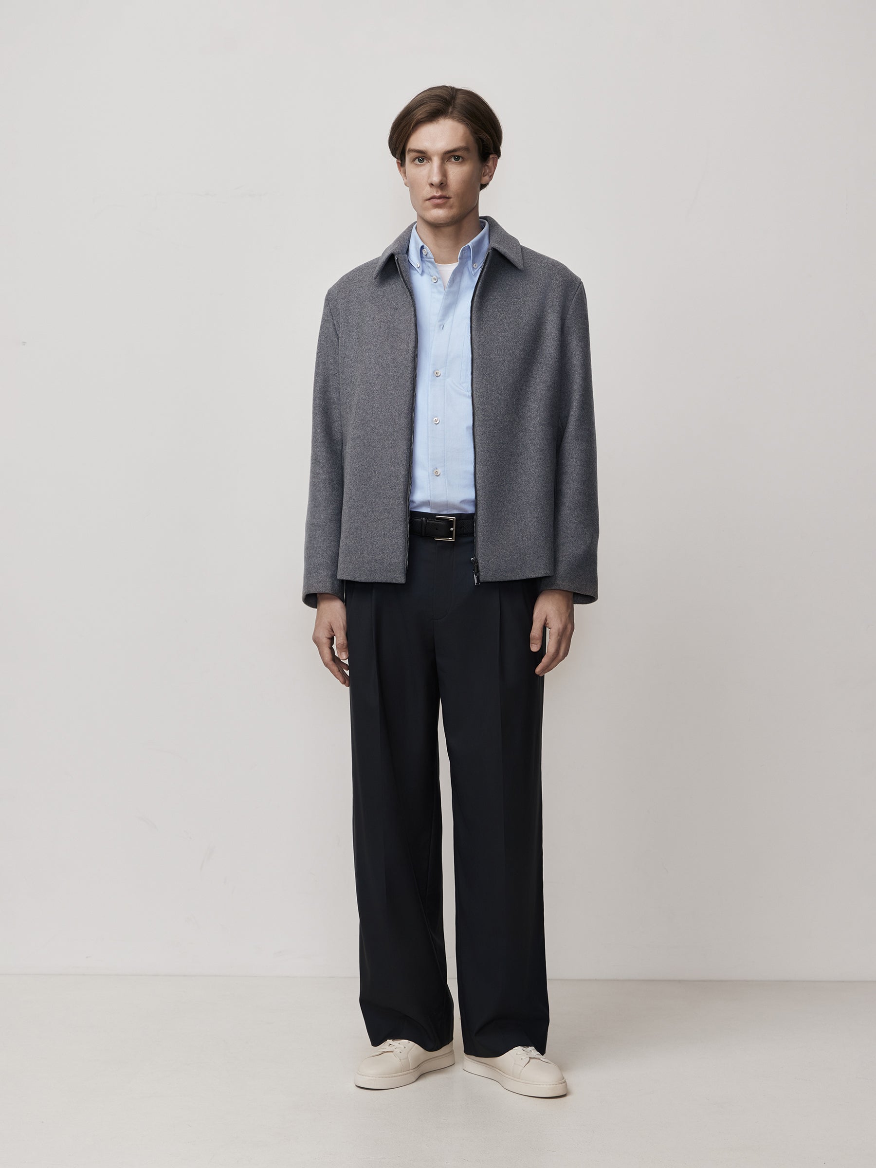 Wool-cashmere zip jacket