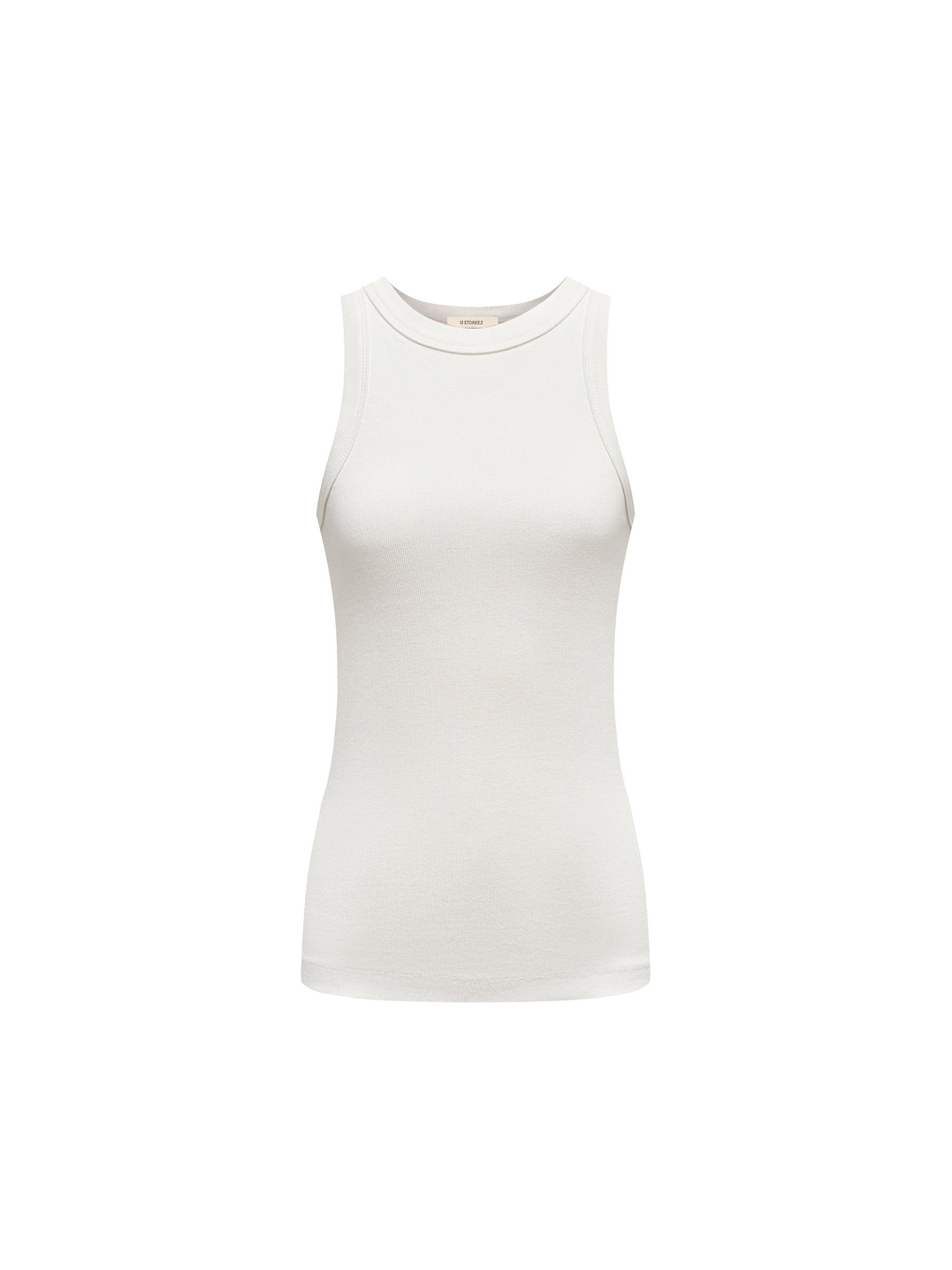 Ribbed cotton tank top