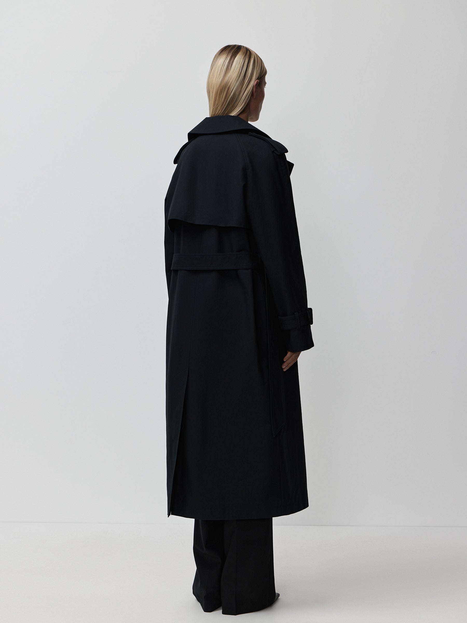 Double-breasted trench coat