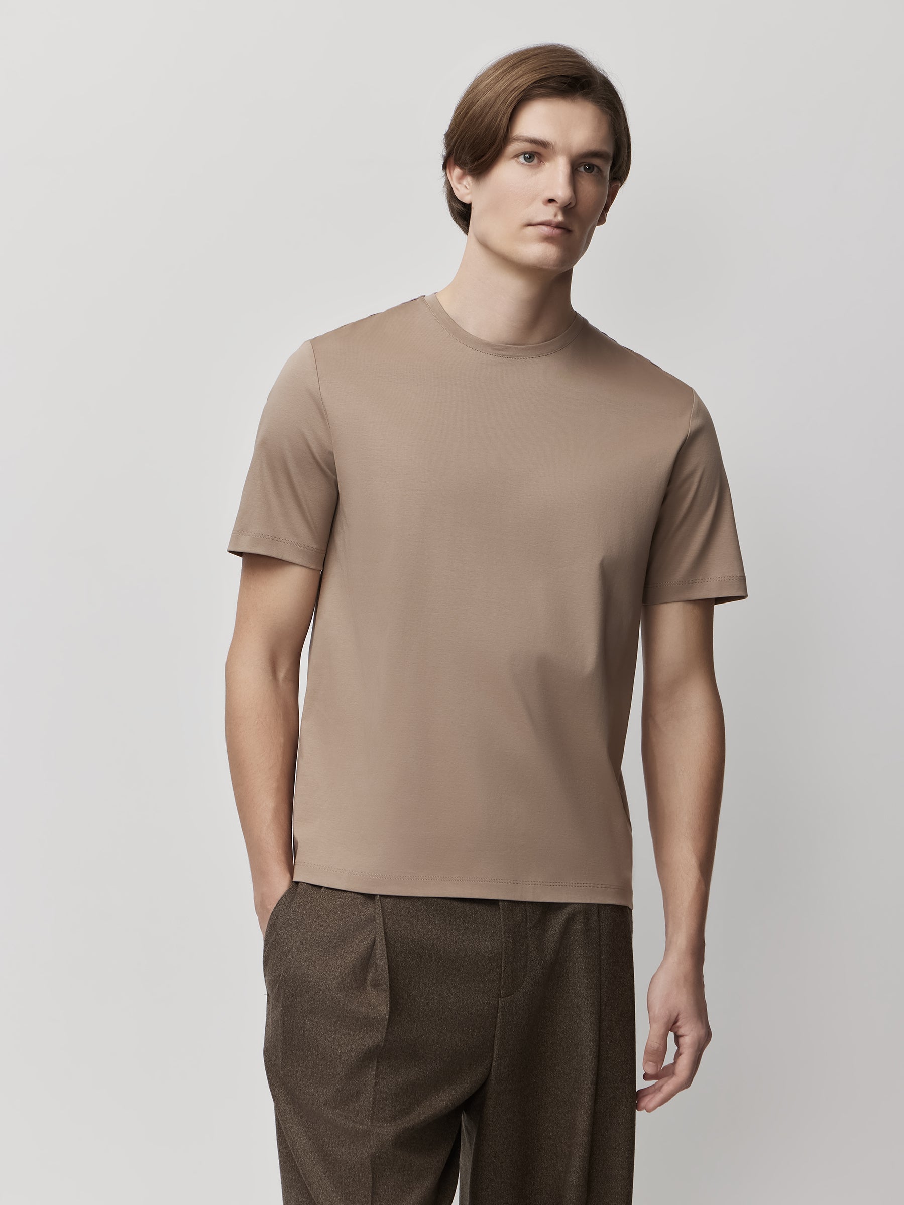 Mercerised cotton T-shirt